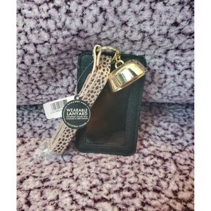Bath & Body Works Black Leopard Wearable ID Keyring Lanyard Pocketbac Ho…